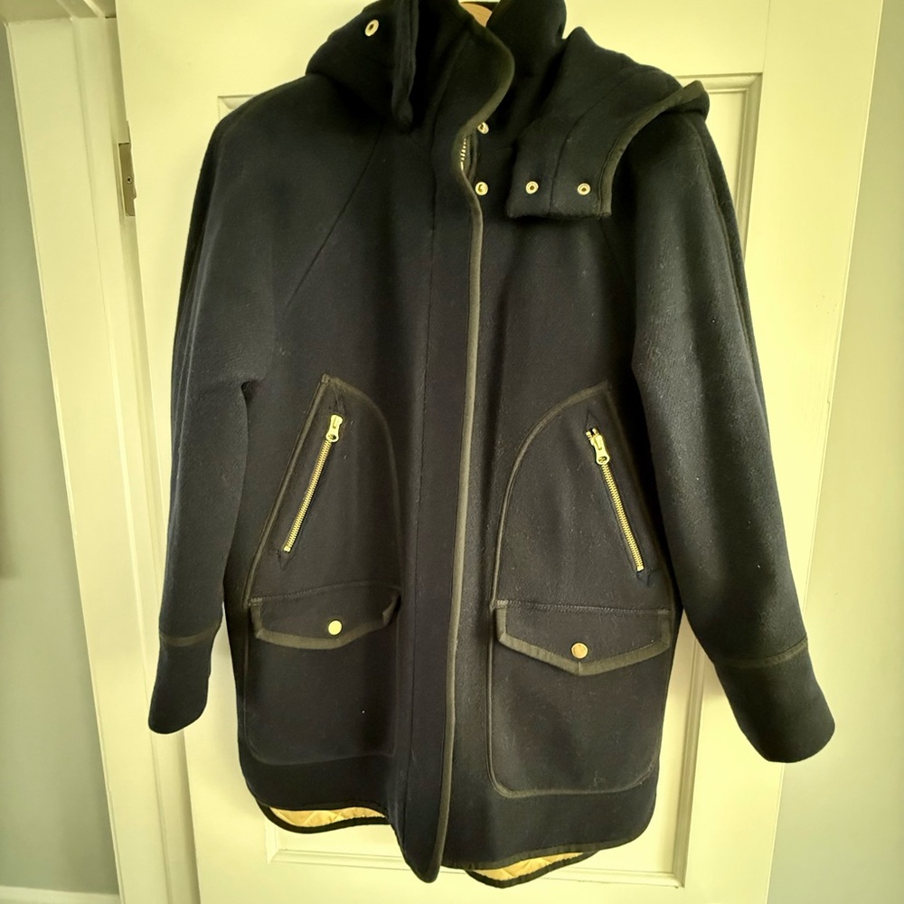 JCREW Summit Parka in Navy in Italian Stadium Cloth Wool Coat - Picture 5 of 5